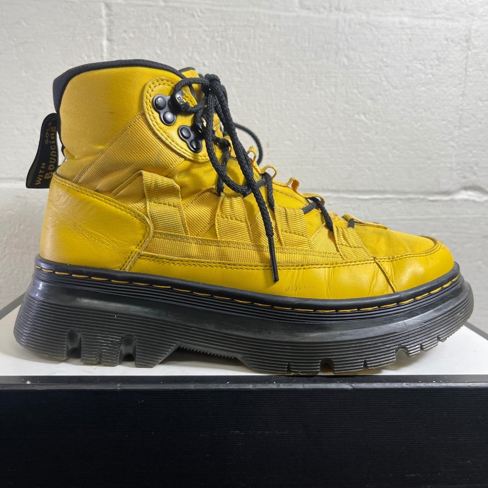 Dr. Martens Boury Yellow Nylon And Leather Utility Boots Lace up Men's‎ 8 US - Picture 2 of 9